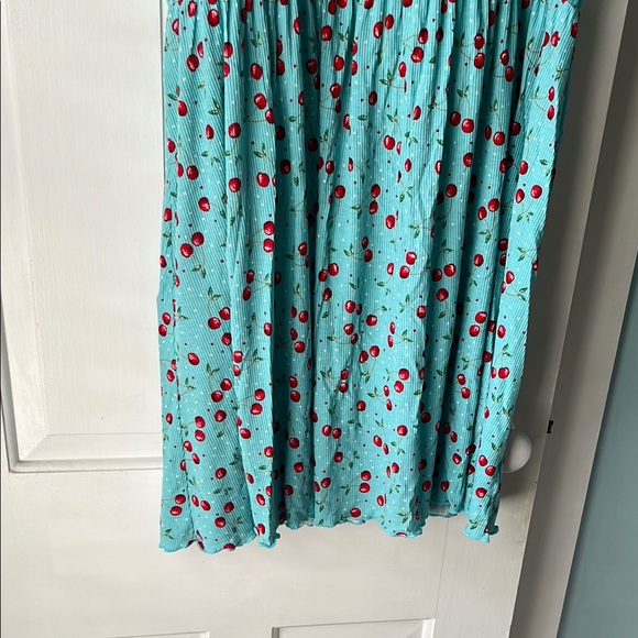 Torrid Super Soft Rib Lace Trim Sleep Chemise Very Cherry Aqua Sky - Picture 7 of 8